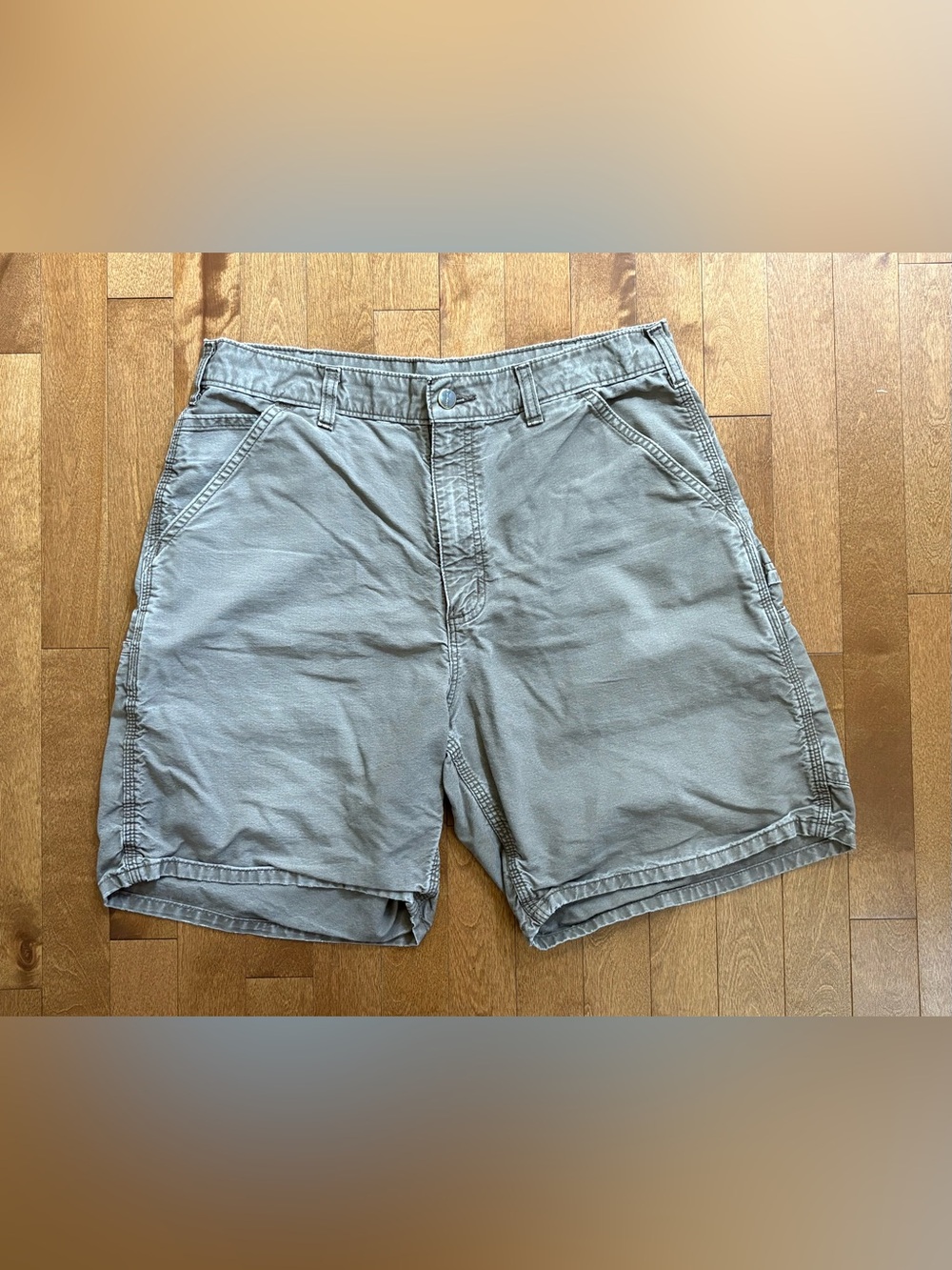 Carhartt Men's B144 LBR Canvas Work Shorts Light Brown / Khaki Size 34